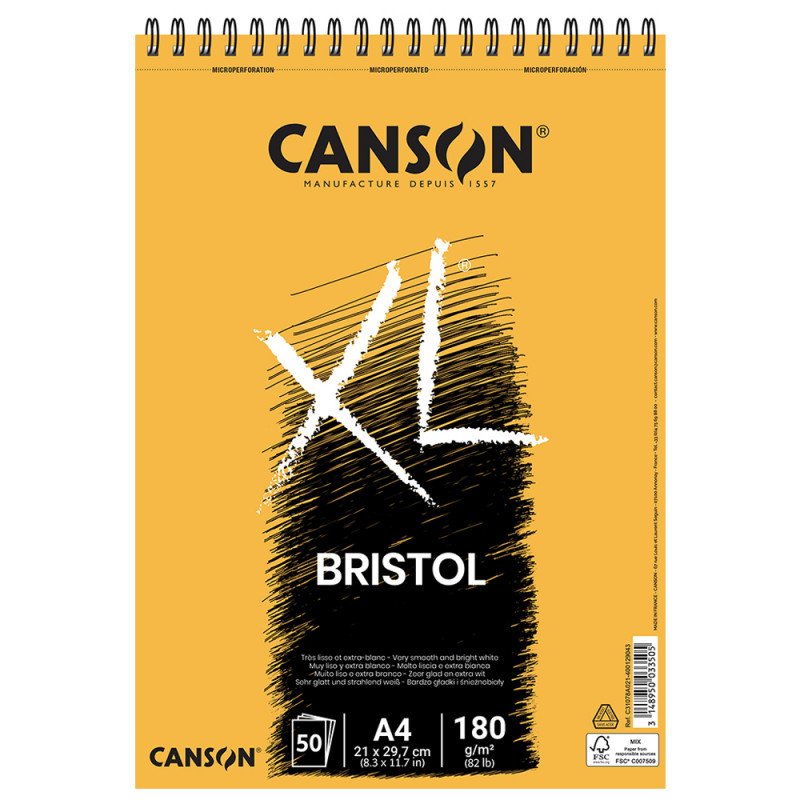 Stock Bureau - CANSON Carnet à spirale Art Book Mix Media, Papier à dessin  blanc 229 x 305 mm
